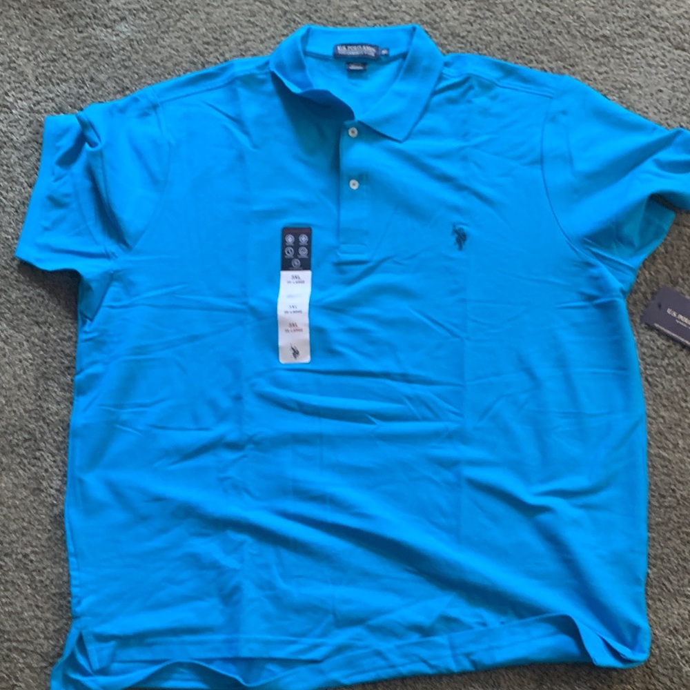 U.S. Polo Assn NWT Men’s Polo Shirt - Bright Turquoise